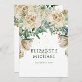 Elegante moderne Rose Jüdische Hochzeit Chuppah Einladung (Vorne/Hinten)