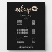 Elegante, moderne Rose mit Gold Lips Fotoplatte (Vorderseite)