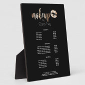 Elegante, moderne Rose mit Gold Lips Fotoplatte (Seite)