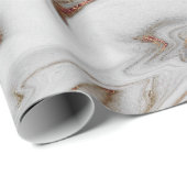 Elegante moderne Rose mit Gold und weißem Marmor. Geschenkpapier (Rolleneckpunkt)