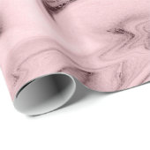 Elegante moderne Rose mit goldfarbenem und rosa Ma Geschenkpapier (Rolleneckpunkt)