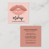 Elegante Moderne Rose Rosa Liften Quadratische Visitenkarte (Vorne/Hinten)