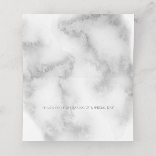 Elegante moderne Rosen von BarefootBride™ Platzkarte (Innenseite Aufgefaltet)