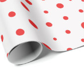 Elegante moderne Rote Tupfen - fertigen Sie BG Geschenkpapier (Rolleneckpunkt)