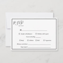 Elegante moderne RSVP-Karte für Hochzeiten RSVP Karte