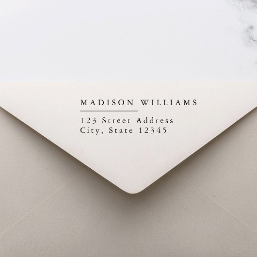 Elegante Moderne Rücksendeadresse Permastempel