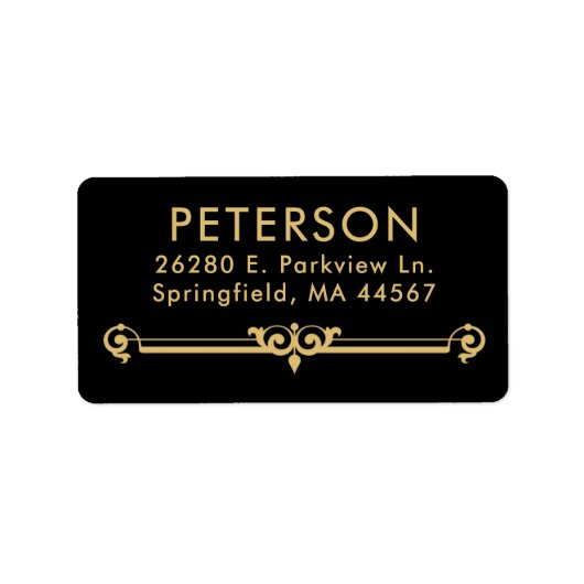 Elegante moderne Rücksendeadressen-Aufkleber Adressaufkleber (Vorne)