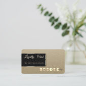 Elegante moderne Rustikale Kraft Loyalitätskarte Treuekarte (Stehend Vorderseite)