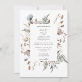 Elegante Moderne Rustikale Wildblume Hochzeit Einladung (Vorderseite)