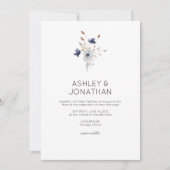 Elegante Moderne Rustikale Wildblume Hochzeit Einladung (Vorderseite)