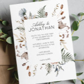 Elegante Moderne Rustikale Wildblume Hochzeit Einladung
