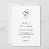 Elegante Moderne Rustikale Wildblume Hochzeit Einladung (Vorderseite)