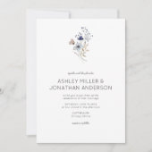 Elegante Moderne Rustikale Wildblume Hochzeit Einladung (Vorderseite)