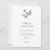 Elegante Moderne Rustikale Wildblume Hochzeit Einladung (Vorderseite)