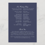 Elegante Moderne Rustikale Wildblume Hochzeit Programm (Rückseite)