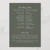 Elegante Moderne Rustikale Wildblume Hochzeit Programm (Rückseite)