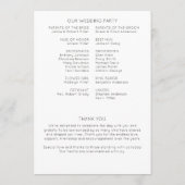 Elegante Moderne Rustikale Wildblume Hochzeit Programm (Rückseite)