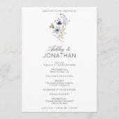 Elegante Moderne Rustikale Wildblume Hochzeit Programm (Vorderseite)