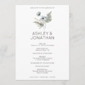 Elegante Moderne Rustikale Wildblume Hochzeit Programm (Vorderseite)