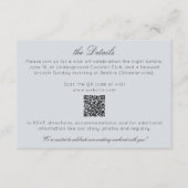 Elegante Moderne rustikale Wildblume Hochzeitsdeta Begleitkarte (Vorderseite)