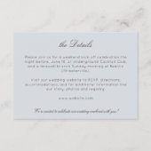 Elegante Moderne rustikale Wildblume Hochzeitsdeta Begleitkarte (Vorderseite)