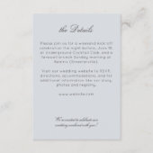 Elegante Moderne rustikale Wildblume Hochzeitsdeta Begleitkarte (Vorderseite)