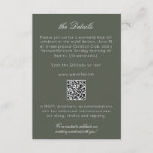 Elegante Moderne rustikale Wildblume Hochzeitsdeta Begleitkarte (Vorderseite)