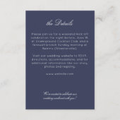 Elegante Moderne rustikale Wildblume Hochzeitsdeta Begleitkarte (Vorderseite)