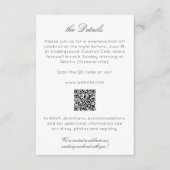 Elegante Moderne rustikale Wildblume Hochzeitsdeta Begleitkarte (Vorderseite)