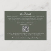 Elegante Moderne rustikale Wildblume Hochzeitsdeta Begleitkarte (Vorderseite)