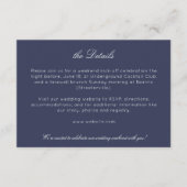 Elegante Moderne rustikale Wildblume Hochzeitsdeta Begleitkarte (Vorderseite)