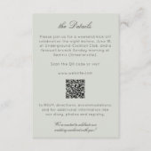 Elegante Moderne rustikale Wildblume Hochzeitsdeta Begleitkarte (Vorderseite)