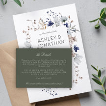 Elegante Moderne rustikale Wildblume Hochzeitsdeta