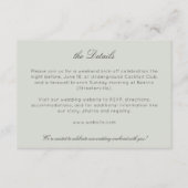 Elegante Moderne rustikale Wildblume Hochzeitsdeta Begleitkarte (Vorderseite)