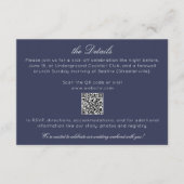 Elegante Moderne rustikale Wildblume Hochzeitsdeta Begleitkarte (Vorderseite)