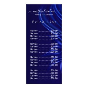 Elegante moderne Salon-Preisliste Rack Card Werbekarte