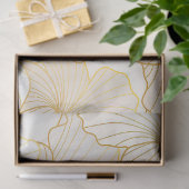 Elegante, moderne Sammlung von weißer Blumen Seidenpapier (Geschenk)