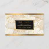 Elegante, moderne Sammlung von weißer Blumen Visitenkarte (Vorderseite)