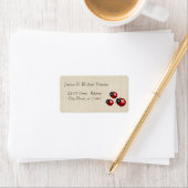 Elegante moderne, sanfte Hochzeitsladybugs Adressaufkleber (Insitu)