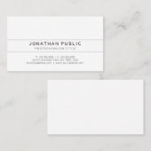 Elegante moderne, saubere Schlichte Berufliche Gra Visitenkarte (Vorne/Hinten)