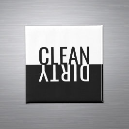 Elegante moderne saubere schmutzige Schwarz-weiße Magnet