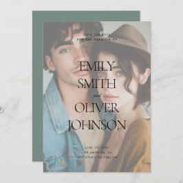 Elegante moderne saubere Verpackung Volles Foto Ho Save The Date