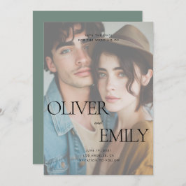 Elegante moderne saubere Verpackung Volles Foto Ho Save The Date