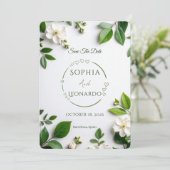 Elegante moderne "Save-the-Date"-Karte - Anpassbar Einladung (Stehend Vorderseite)