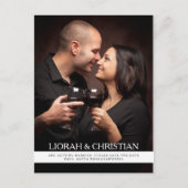 Elegante Moderne Save the Date Postkarte (Vorderseite)