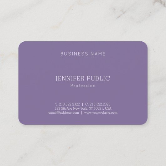 Elegante moderne Schablone berufliches Trendy Luxe Visitenkarte (Rückseite)