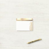 Elegante Moderne schicke Ananas - Personalisiert Post-it Klebezettel (Auf Schreibtisch)