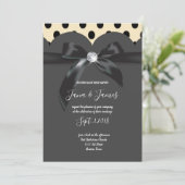 Elegante moderne schicke Band-Hochzeitskarte Einladung (Stehend Vorderseite)