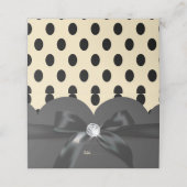 Elegante moderne schicke Band-Platzkarte Platzkarte (Außenseite Aufgefaltet)