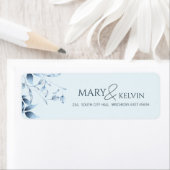 Elegante moderne schicke blaue Hochzeitsfeier Rück (Insitu)